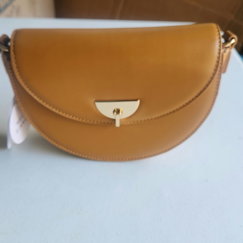 Melie Bianco Tan Crossbody Bag With Attached Coin Purse
